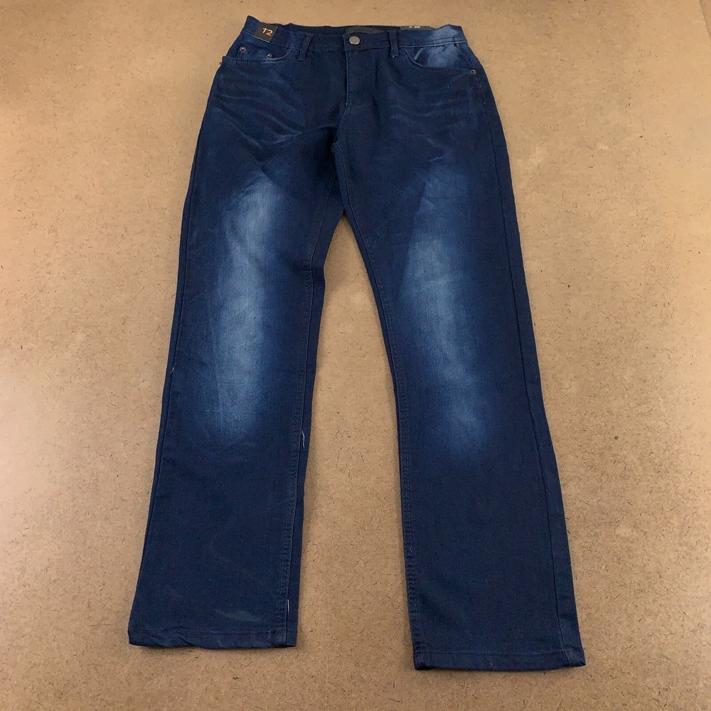 GS-115 Boys Size 12 Dark Wash Stretch Denim Straight Leg Jeans NWT